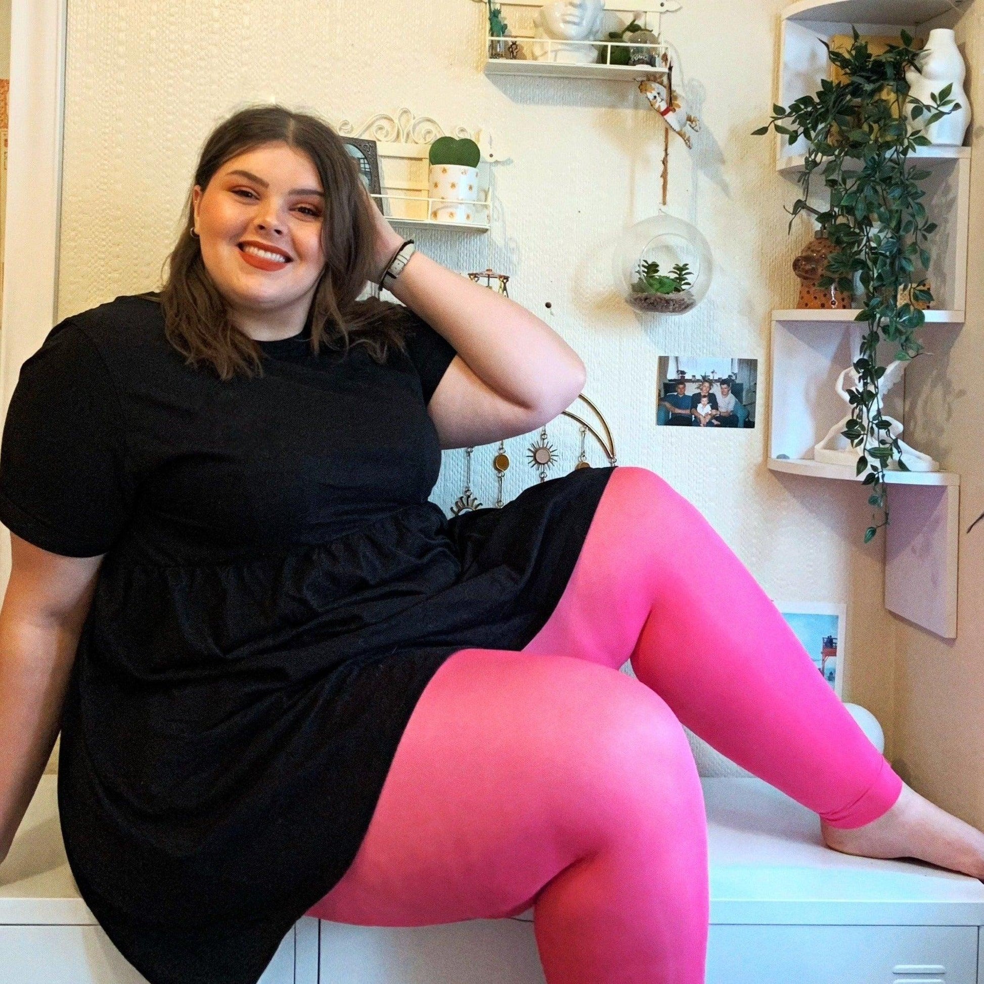 Tights - 80 Denier Footless Tights - Bubblegum