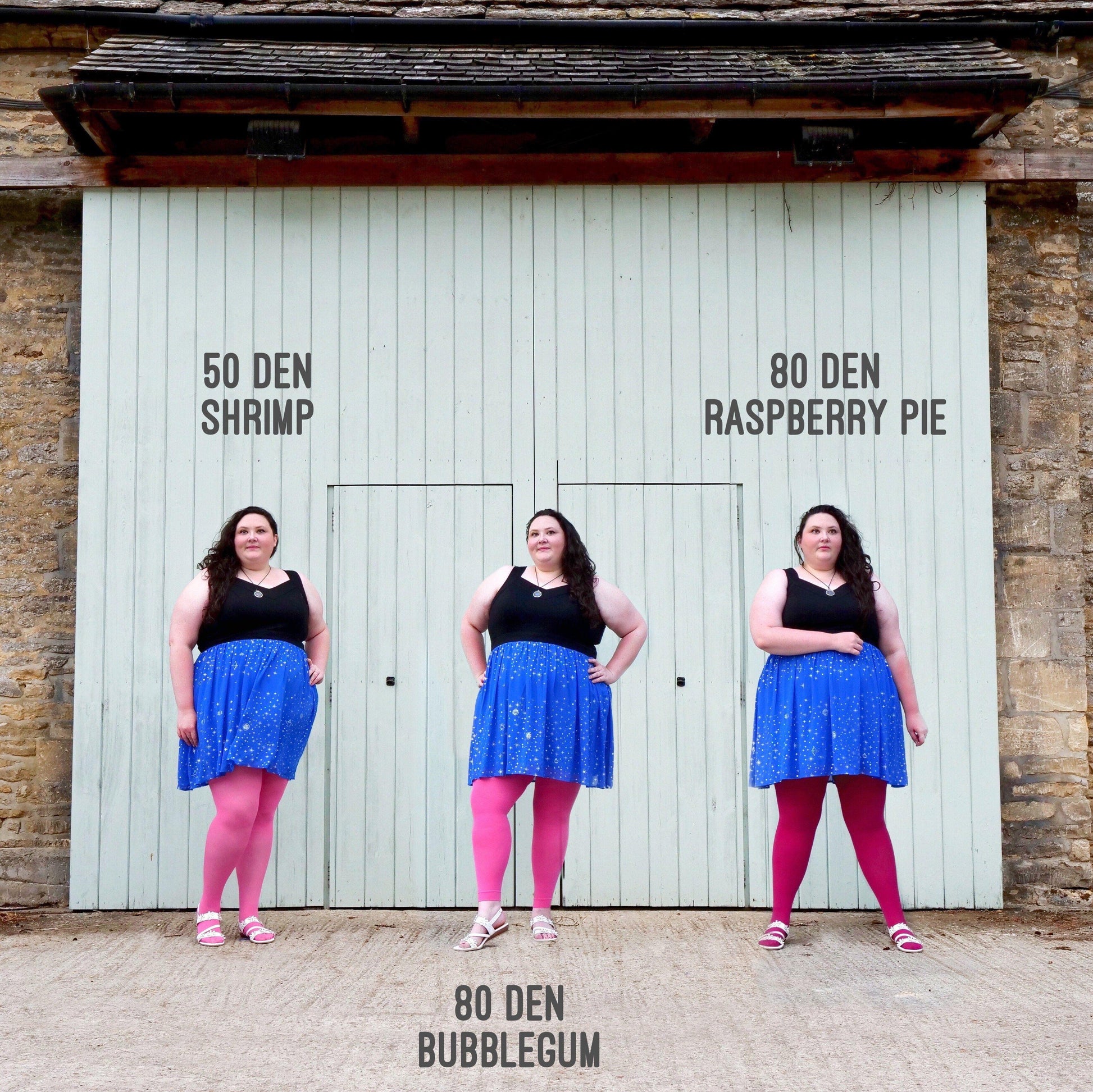 Tights - 80 Denier Footless Tights - Bubblegum