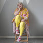 Tights - 80 Denier Footless Tights - Lemon Sherbet