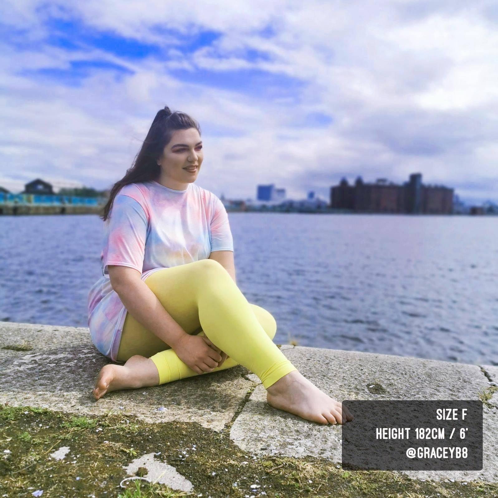 Tights - 80 Denier Footless Tights - Lemon Sherbet