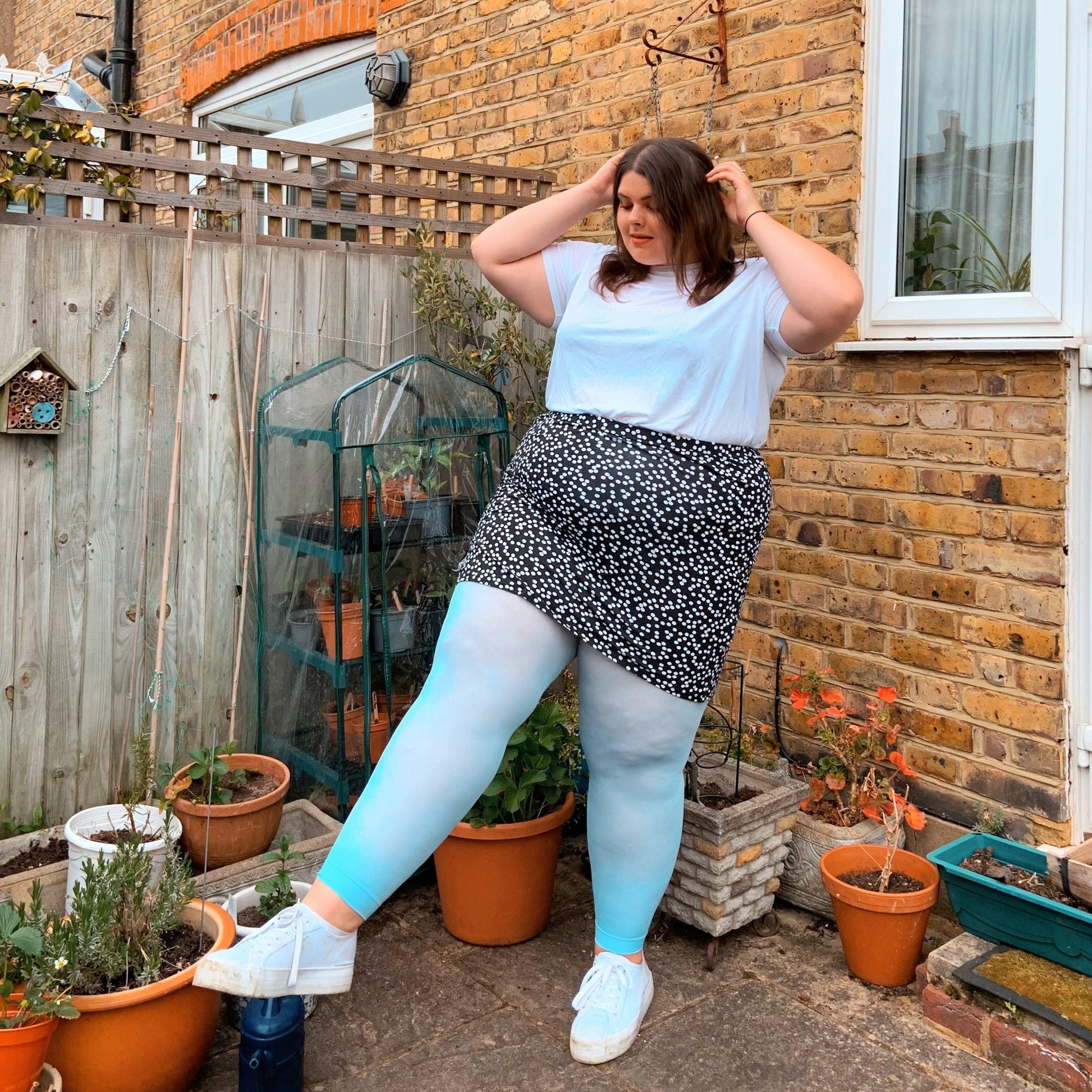 Tights - 80 Denier Footless Tights - Menthe Glacier