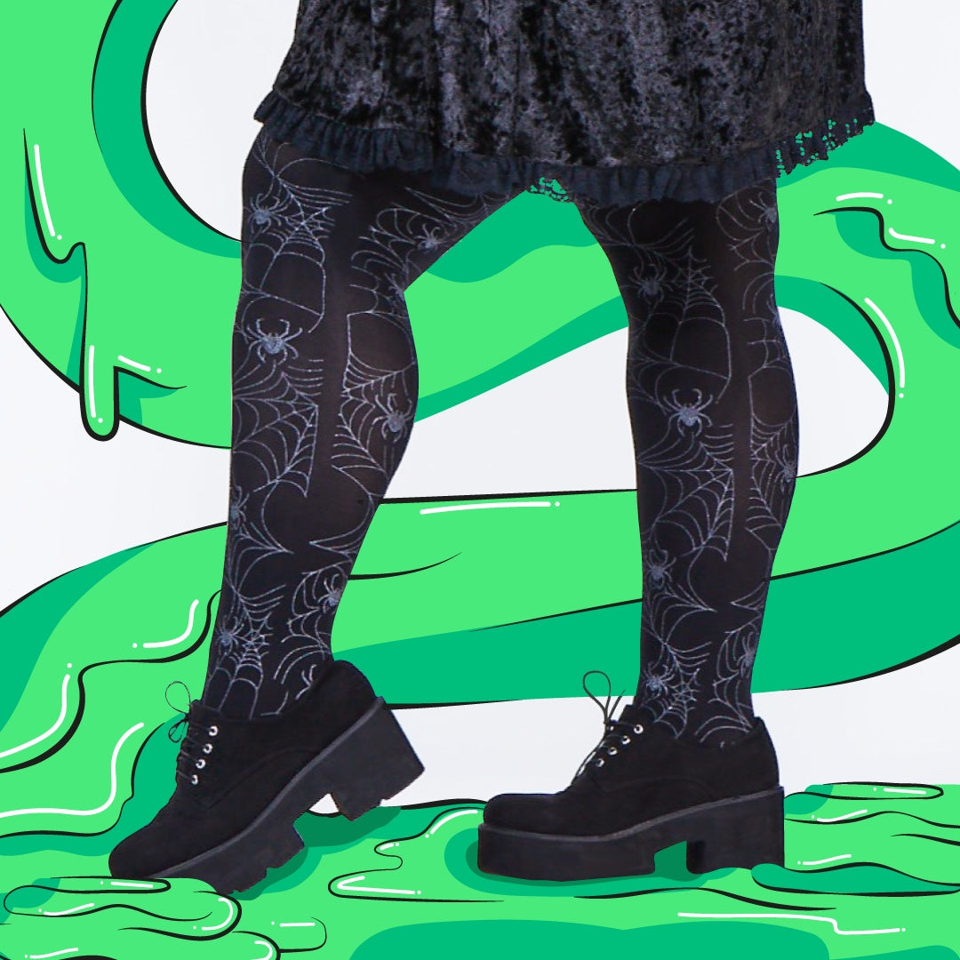 Tights - 80 Denier Tights - Disco Spider