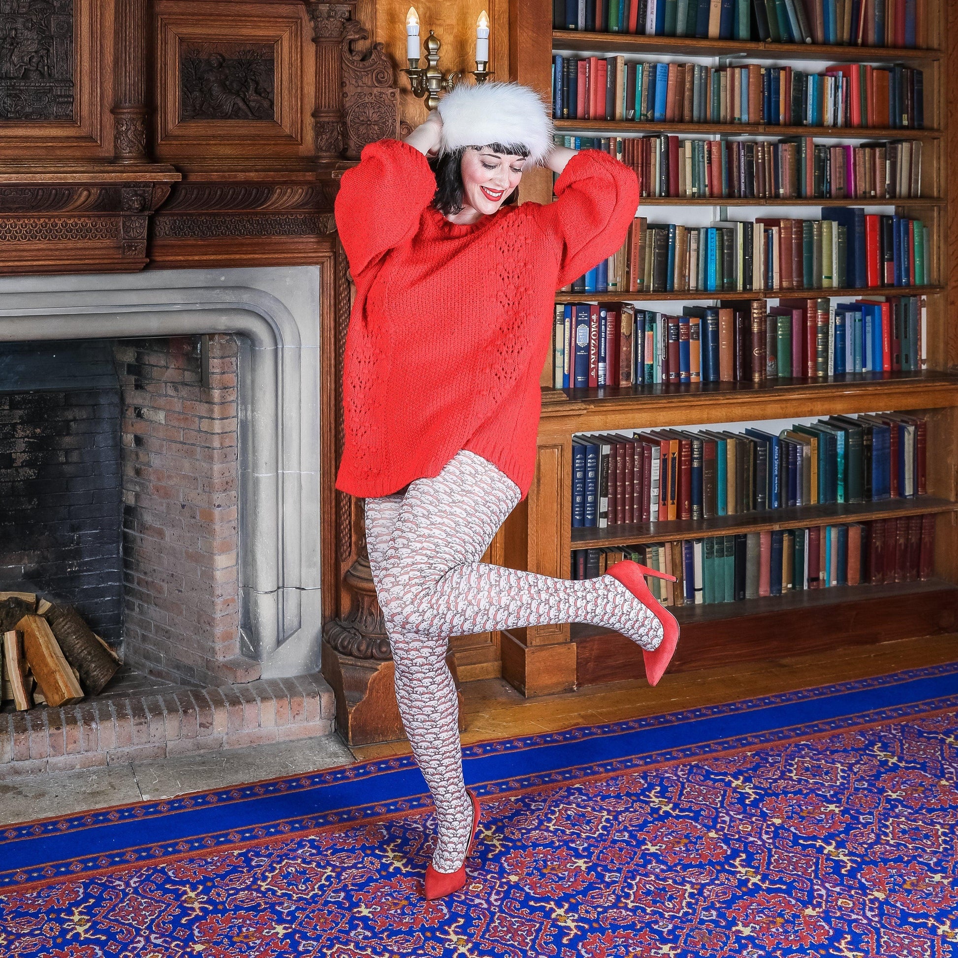 Tights - 80 Denier Tights - Santa Claws