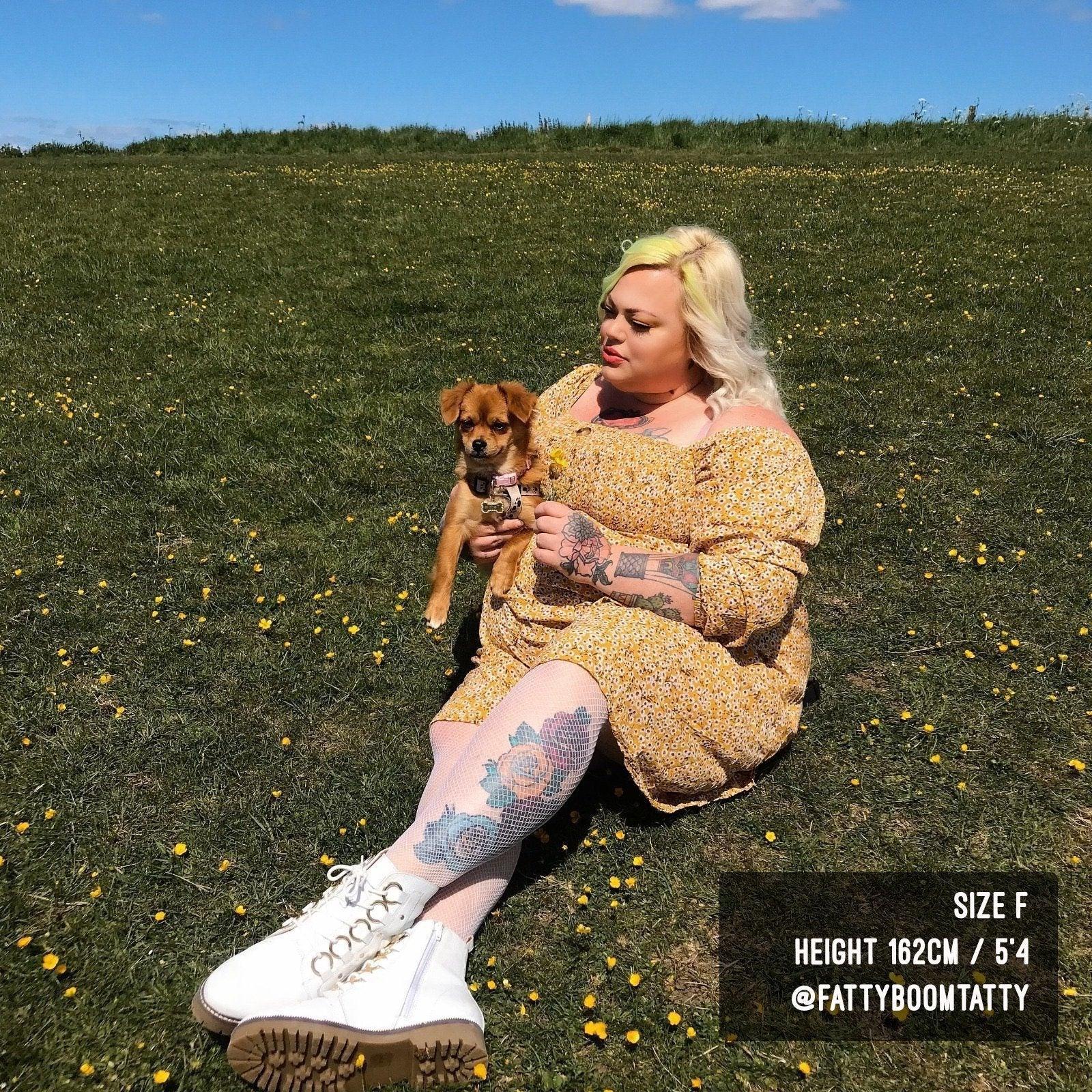 Tights - Fishnets - White Russian