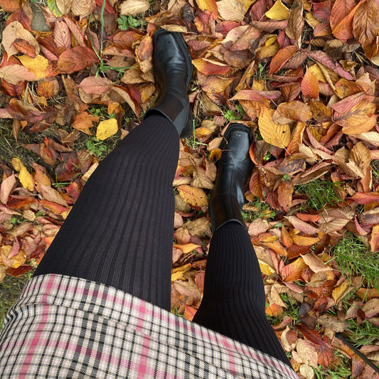 Tights - Ribbed Tights - Black