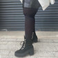 Tights - Ribbed Tights - Black