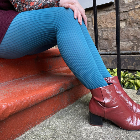 Tights - Ribbed Tights - Blueberry Muffin