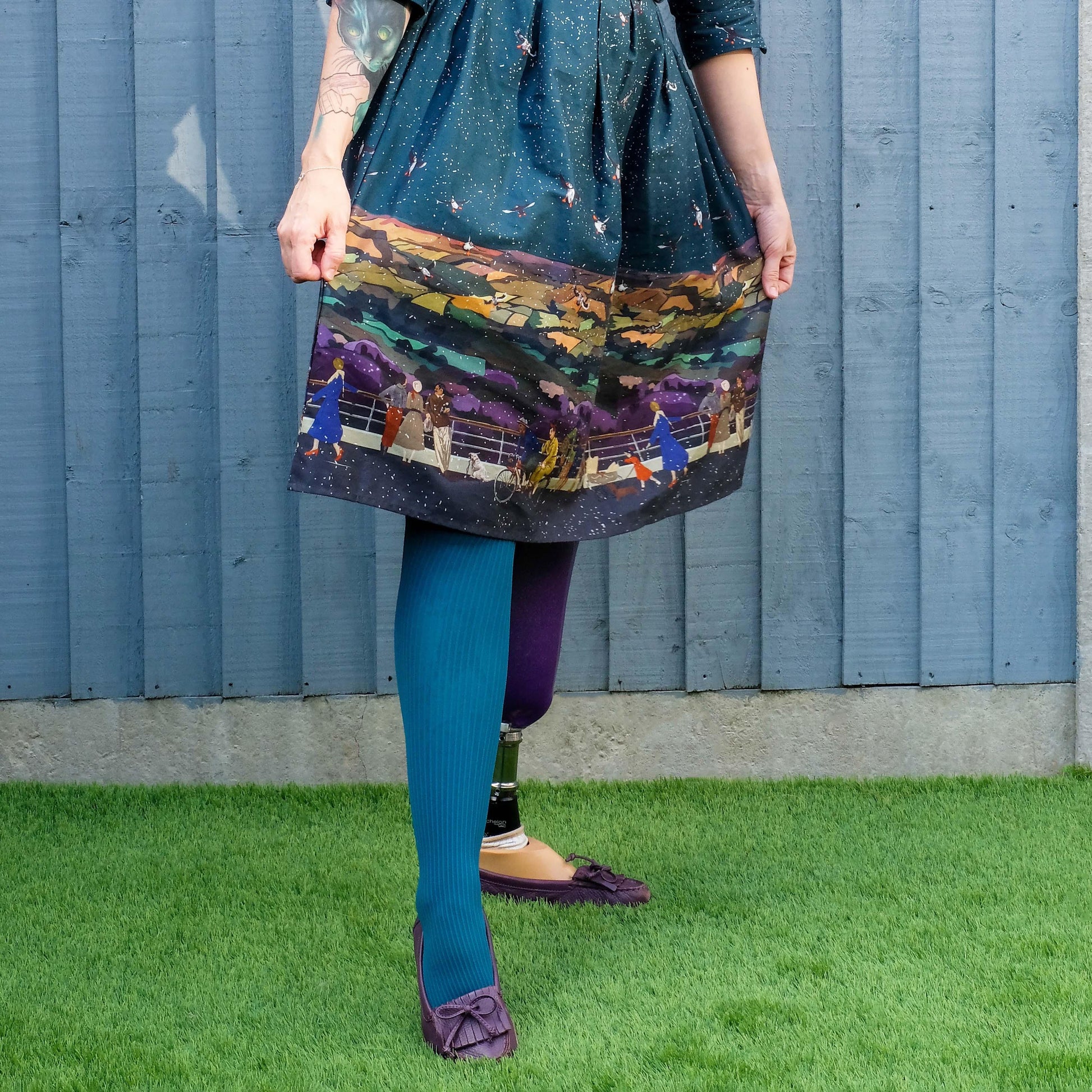 Tights - Ribbed Tights - Blueberry Muffin