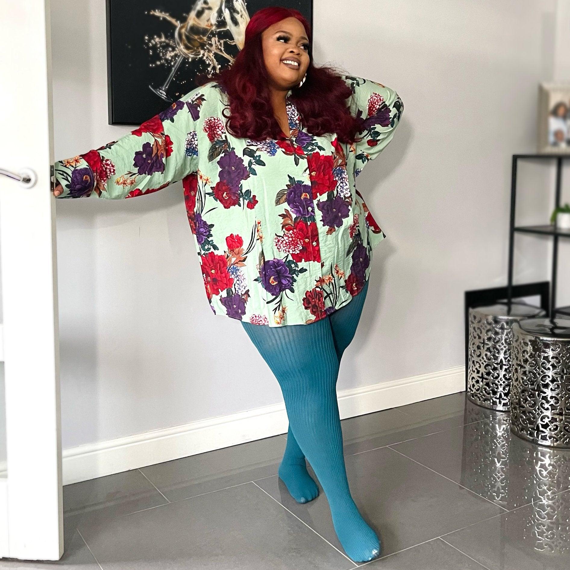 Tights - Ribbed Tights - Blueberry Muffin