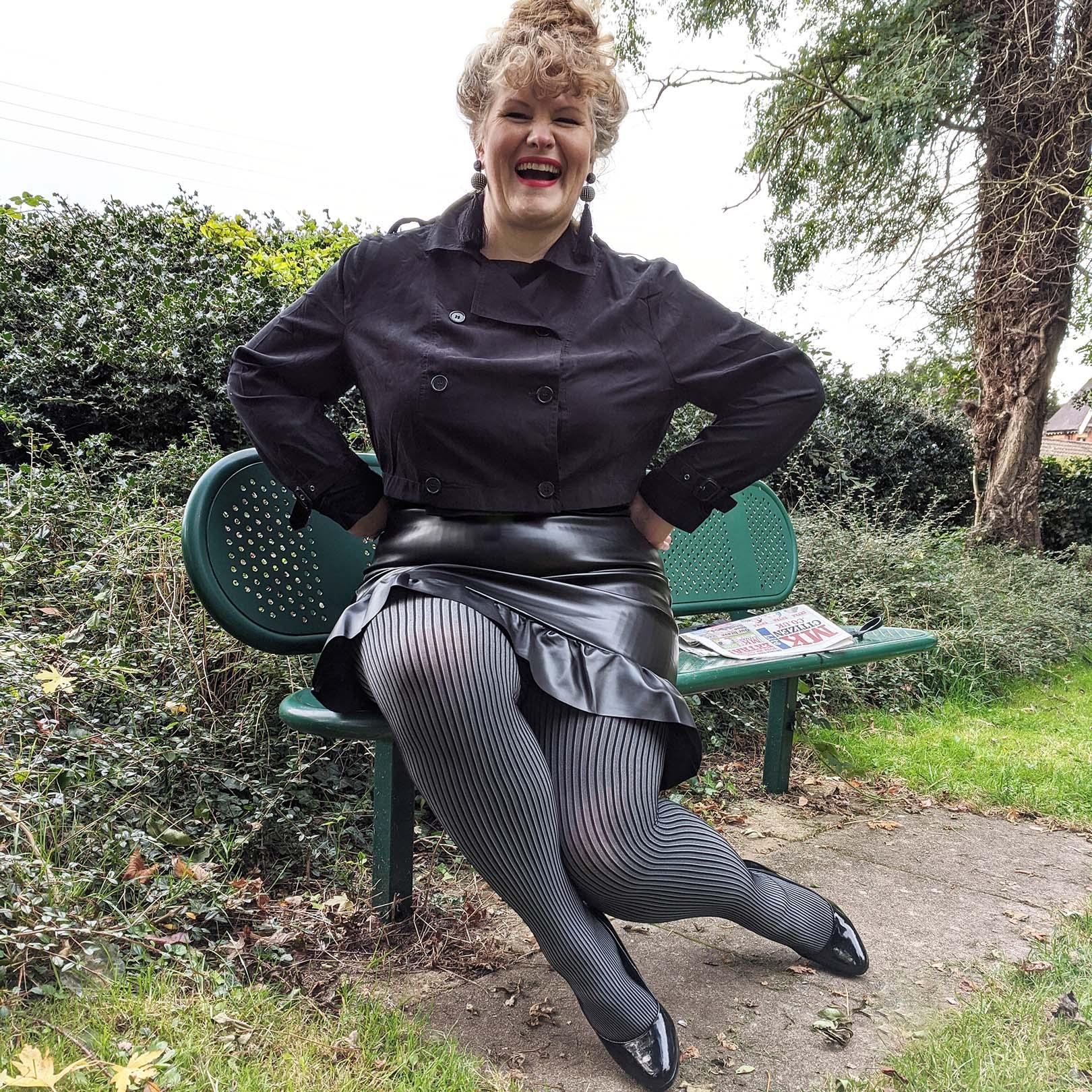 Tights - Ribbed Tights - Stormy