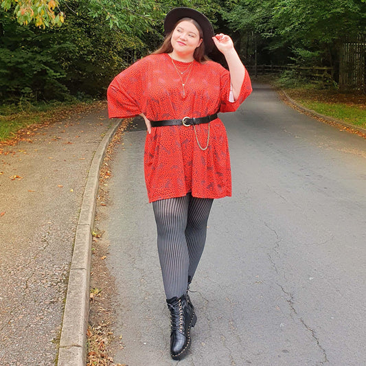 Tights - Ribbed Tights - Stormy