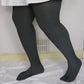 Tights - Ribbed Tights - Stormy