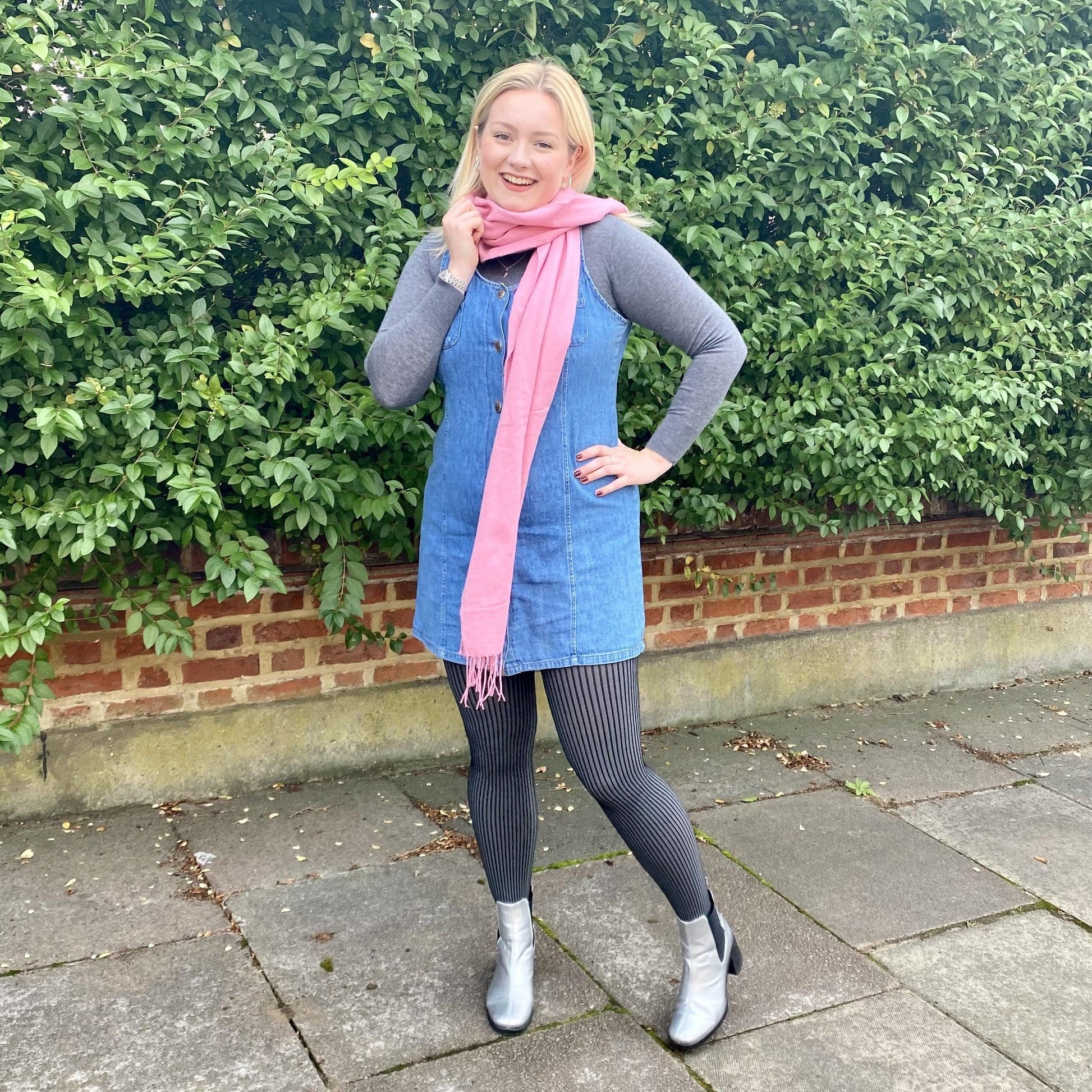 Tights - Ribbed Tights - Stormy
